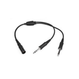 6-PIN LEMO (Panel Mount) to Twin Plugs (GA) - Headset Adaptor Cable