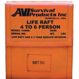 Life Raft 4-6 Person with Canopy + Survival Equipment - AVI